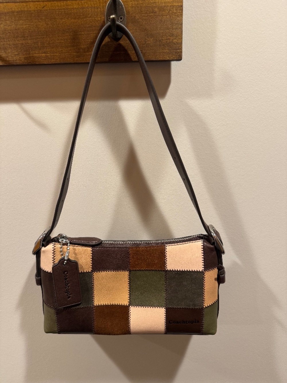 Coachtopia Alter/ego small slouchy bag in Olive multi